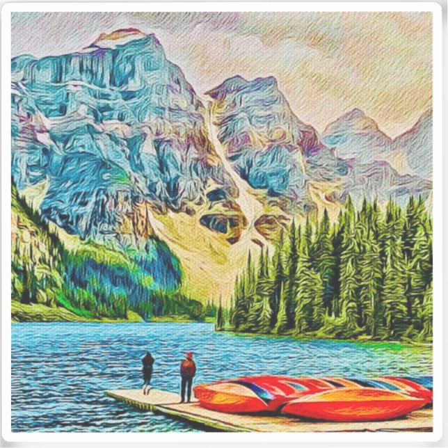 Autocollant vinyle du parc national Banff (Recto)