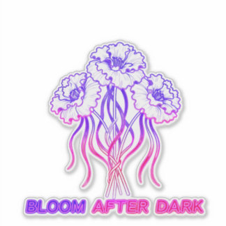 Autocollant vinyle - Fleurs Rose Néon