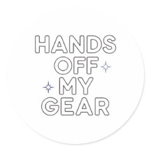 Autocollant vinyle "Hands Off My Gear"