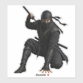 Autocollant vinyle personnalisé Guerrier Ninja fur