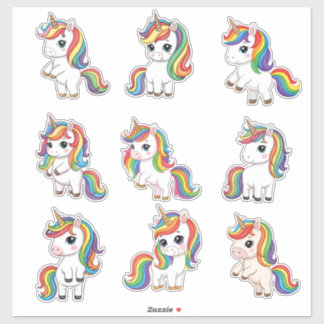 Autocollant vinyle personnalisé Licorne arc-en-cie
