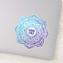 Autocollant vinyle personnalisé Luna Mandala