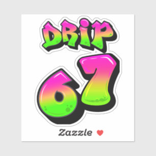 Autocollant vinyle sur mesure Neon Slime DRIP 67 M