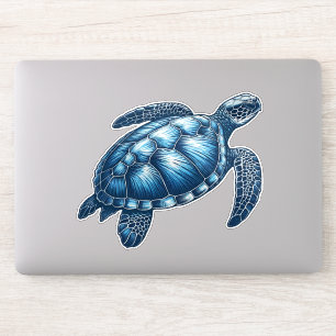 Autocollant vinyle sur mesure Tortue marine nautiq