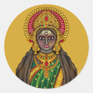 Autocollant visage de la déesse Kali