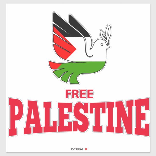 Autocollant Voiture Palestine Gratuit (Feuille)
