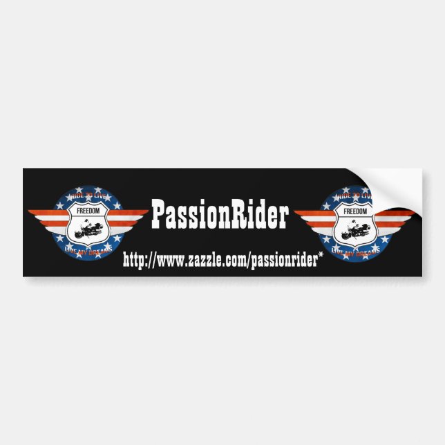 Autocollant voiture PassionRider (Devant)