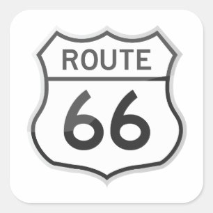 Autocollant voyage sur la route 66 des États-Unis
