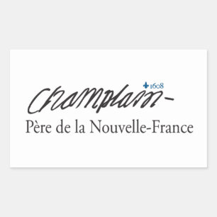 Autocollant x20 Champlain père Nouvelle-Frankreich Rechteckiger Aufkleber