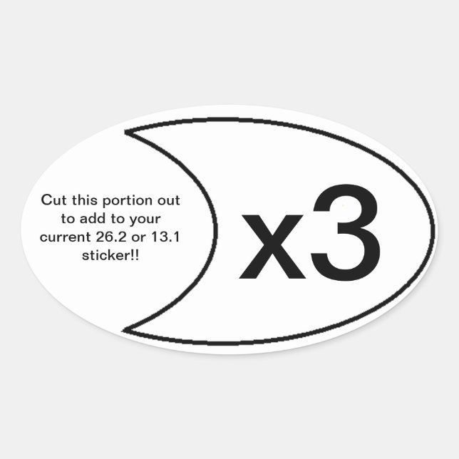 Autocollant x3 de marathon (Devant)