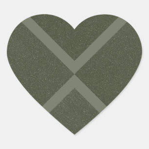 Autocollant X Heart en mousse verte texturée