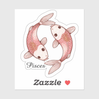 Autocollant Zodiaque Céleste Poissons - Art des Po