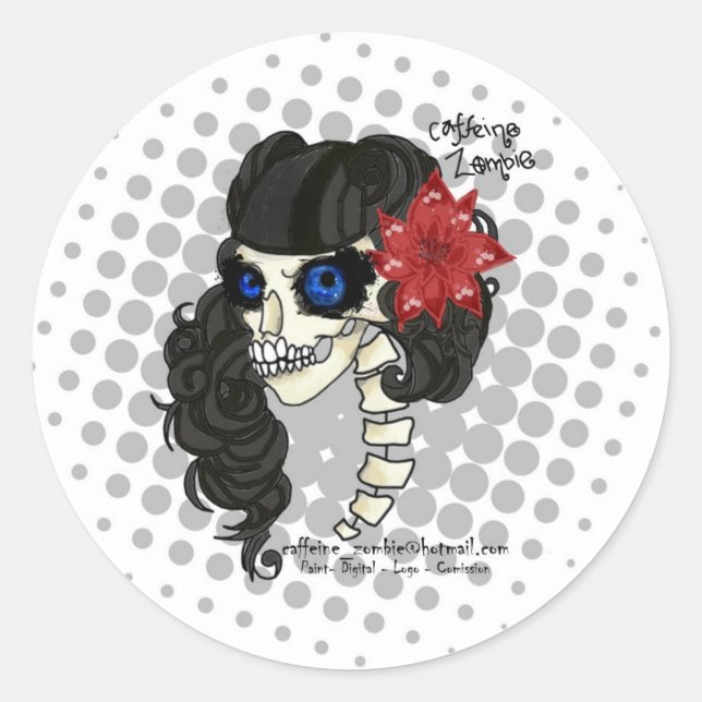 Autocollant Zombie Pin UP (Devant)