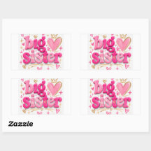 AutocollantCute Grande Sœur Autocollant – Cadeau A