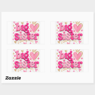 AutocollantCute Grande Sœur Autocollant – Cadeau A