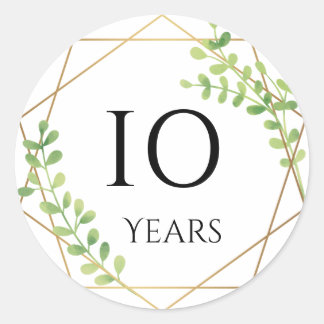 autocollants 10 ans d'anniversaire
