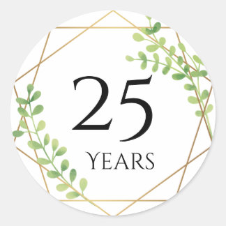 autocollants 25 ans d'anniversaire