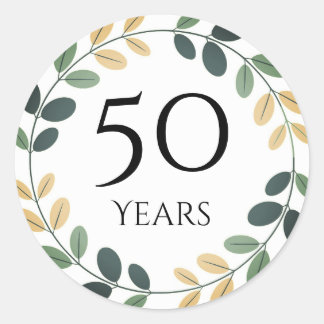 autocollants 50 ans anniversaire