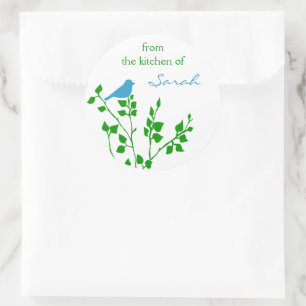 Autocollants à canne bleu bleu-vert pour oiseaux p