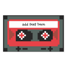 Autocollants à cassette de 8 bits personnalisés