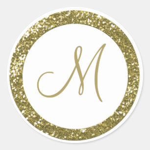 Autocollants à la mode de monogramme de parties