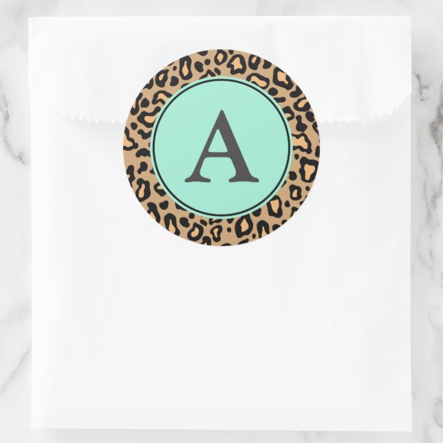 Autocollants à motif léopard et monogramme (Sac)