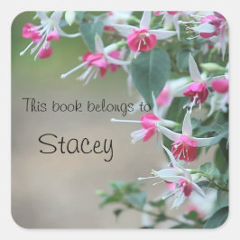 autocollants à plaques de fleurs fuchsia rose et b