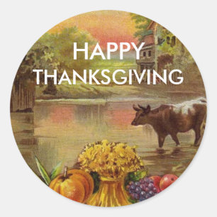 Autocollants abondants de bon thanksgiving de
