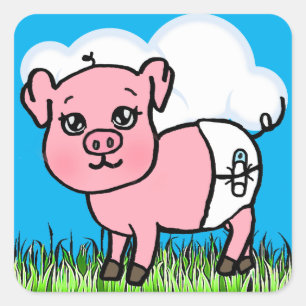 Autocollants adorables pour bébés cochons