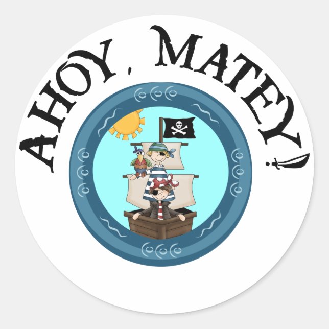 Autocollants Ahoy Matey (Devant)