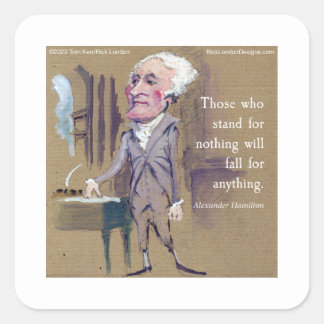 Autocollants Alexander Hamilton et Quote