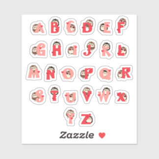 Autocollants alphabétiques Câlins de hérisson | Le