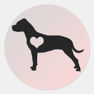 Autocollants américains de coeur de Terrier de