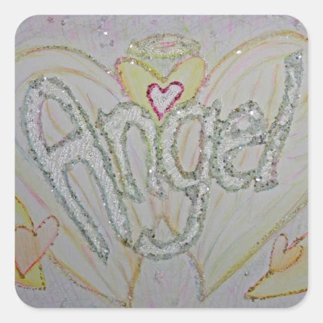 Autocollants Angel Inspirational Word Art (Devant)
