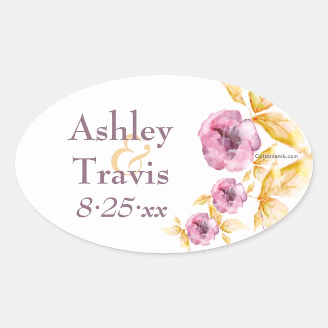 Autocollants aquarelle Plumrose (Devant)