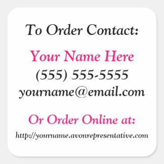 Autocollants Avon Brochure - Carré