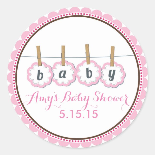 autocollants baby shower (Devant)