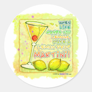 Autocollants - baisse de citron Martini