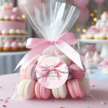 Autocollants Bébé Fille à Ruban Rose