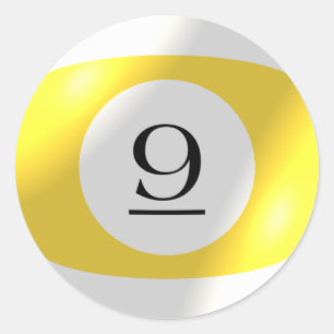 Autocollants - Billard - 9 balles