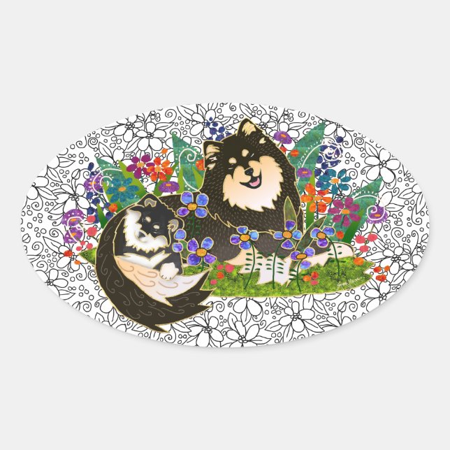 Autocollants BINDI Finlandais Lapphund (Devant)
