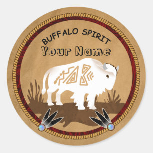 Autocollants blancs d'esprit de Buffalo