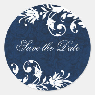 Autocollants bleus de minuit de mariage