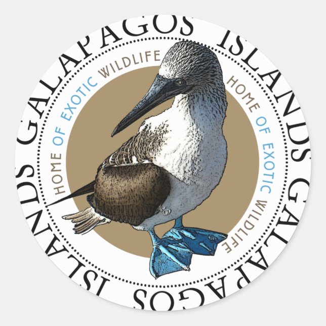 Autocollants Booby à pied bleu (Devant)