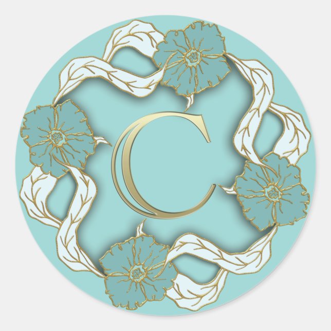 autocollants C initiaux monogramme (Devant)