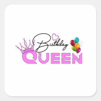 Autocollants cadeau de la reine d'anniversaire