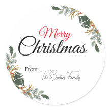 Autocollants cadeaux de Noël Joyeux