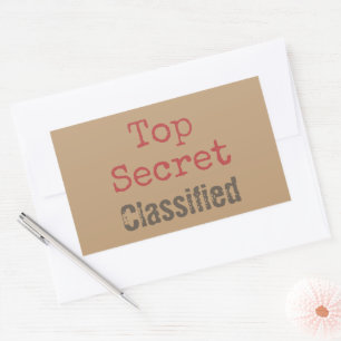 Autocollants cadeaux top secret amusants 