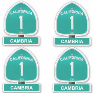 Autocollants California Highway 1 Cambria