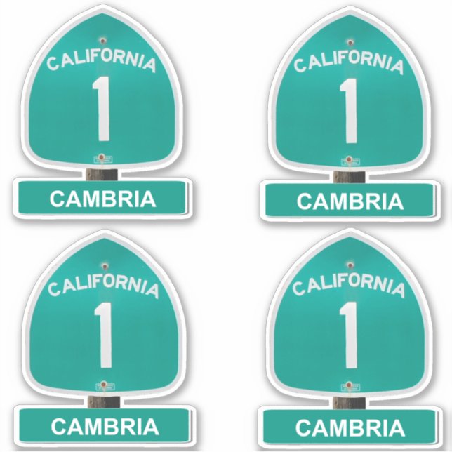 Autocollants California Highway 1 Cambria (Devant)